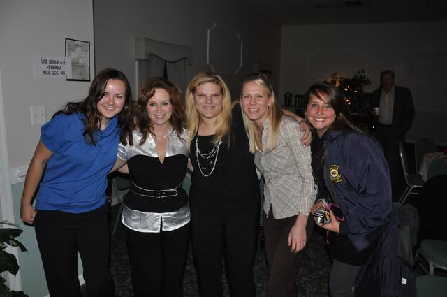 November 7, 2009 - AHVRS 20th Anniversary Installation Banquet - Katie, Shannon, Angela, Melissa, Courtney